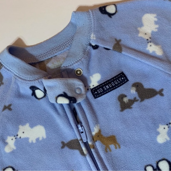 Child of Mine Blue Animal Print Onesie 9 Months - Picture 1 of 7